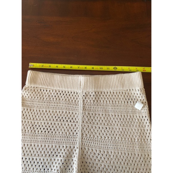 NWT Sincerely Jules Sweater Hoodie & Flare Pants Crochet Set Women's XL Beige - Picture 6 of 8